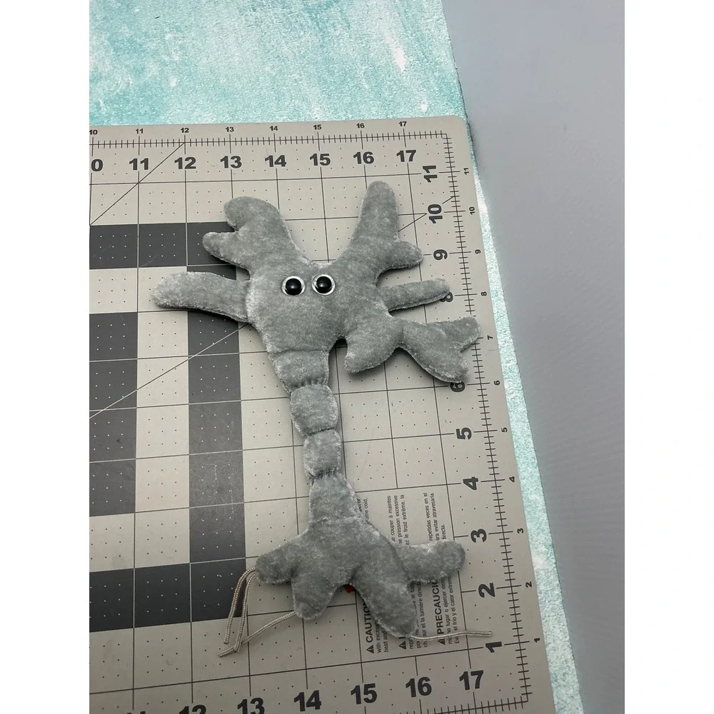 Giant Microbes Brain Cell Neuron Gray Plush Drew Oliver Science Biology Toy